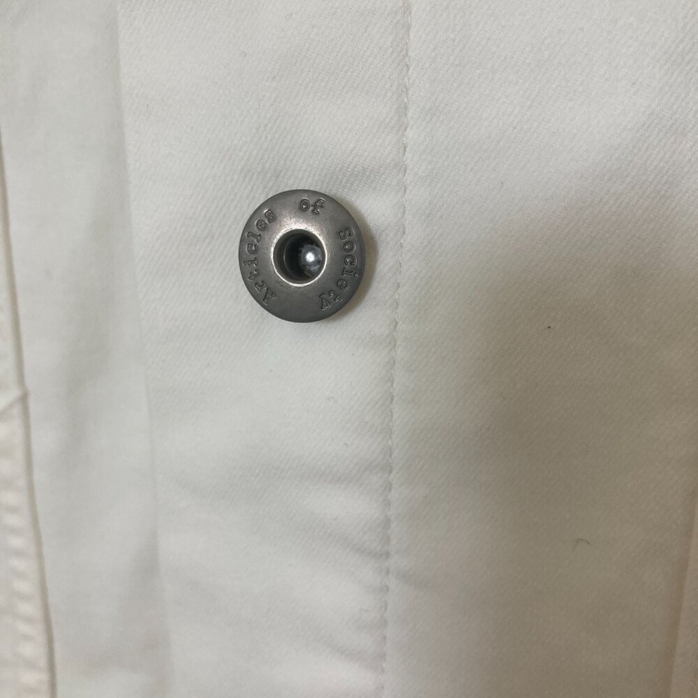 NWOT Articles of Society White Jean Jacket (M) - Picture 3 of 4